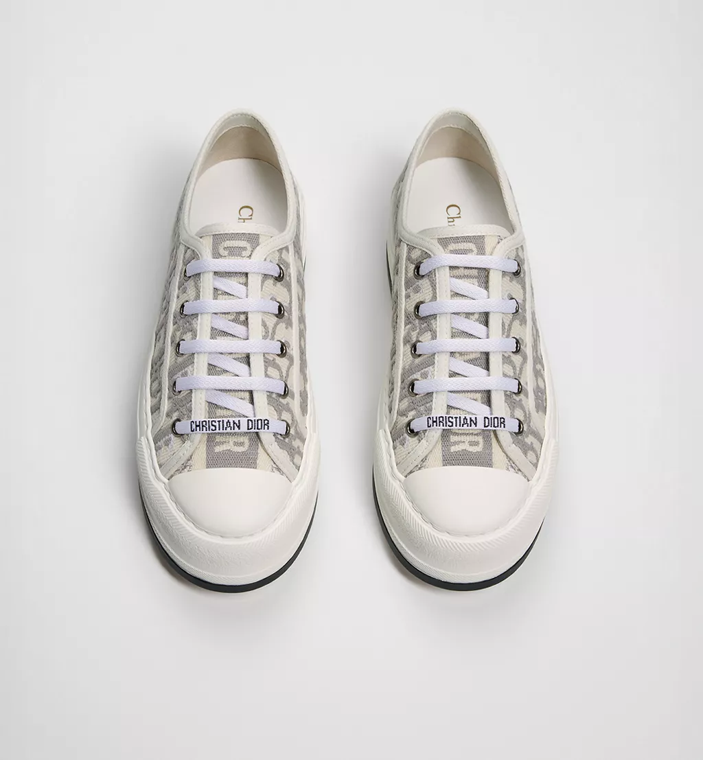 Dior Walk'n'Dior Platform Sneaker 'Stone Gray' Oblique Embroidered Canvas