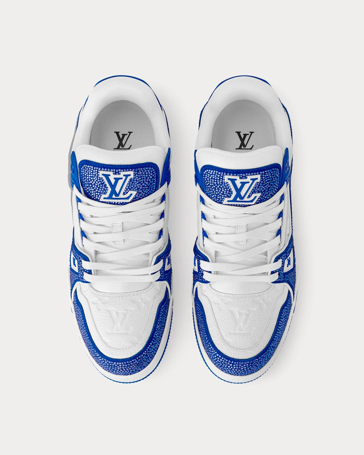 Louis Vuitton LV Trainer Swarovski Crystals & Monogram-Embossed Blue