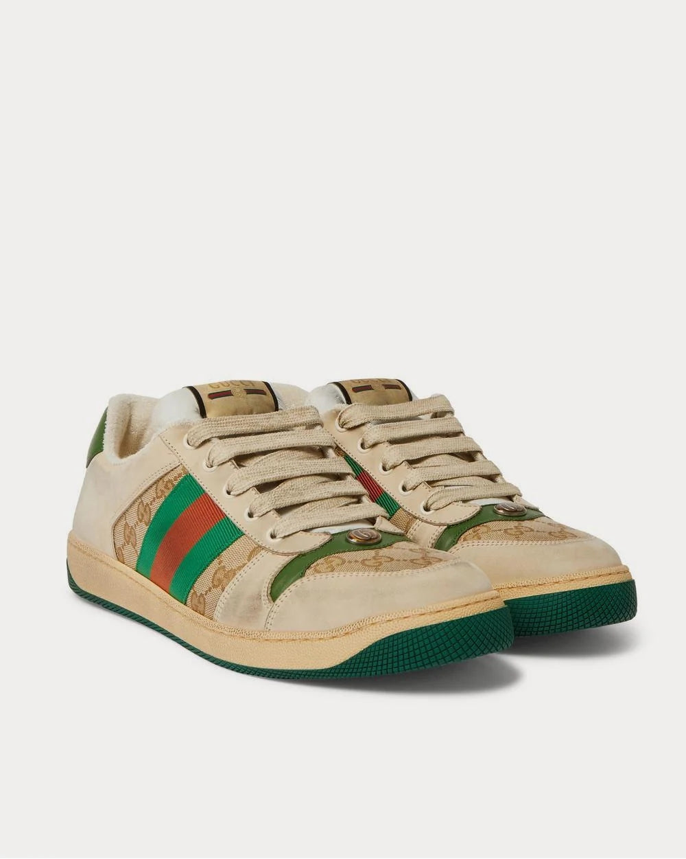 Gucci Screener Sneaker 'Cream/Green'