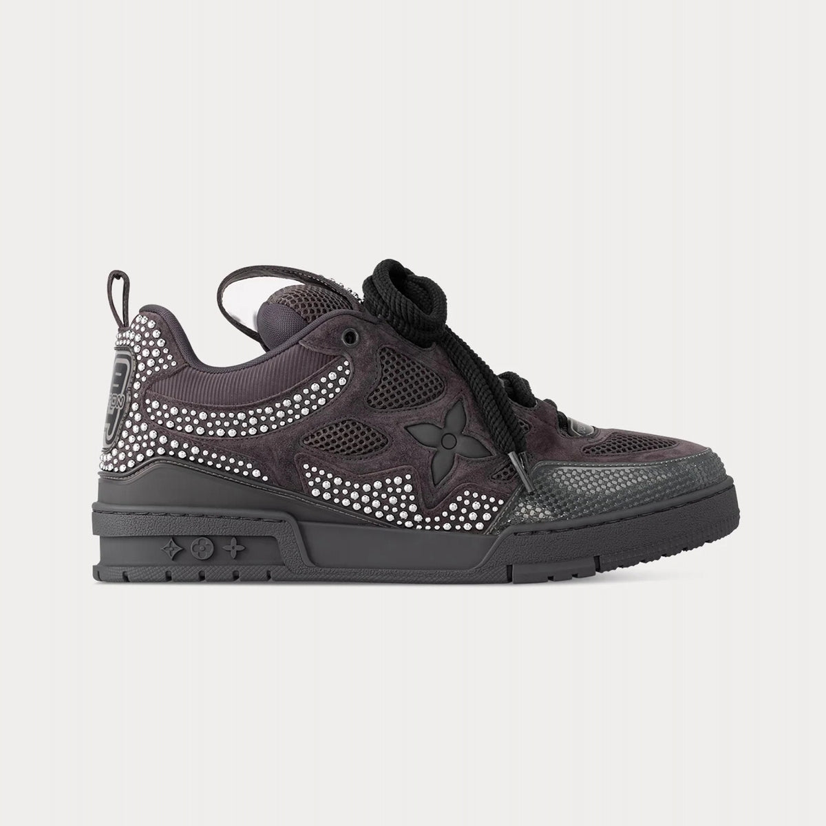 Louis Vuitton LV Skate Sneaker in Black with Crystal Embellishment