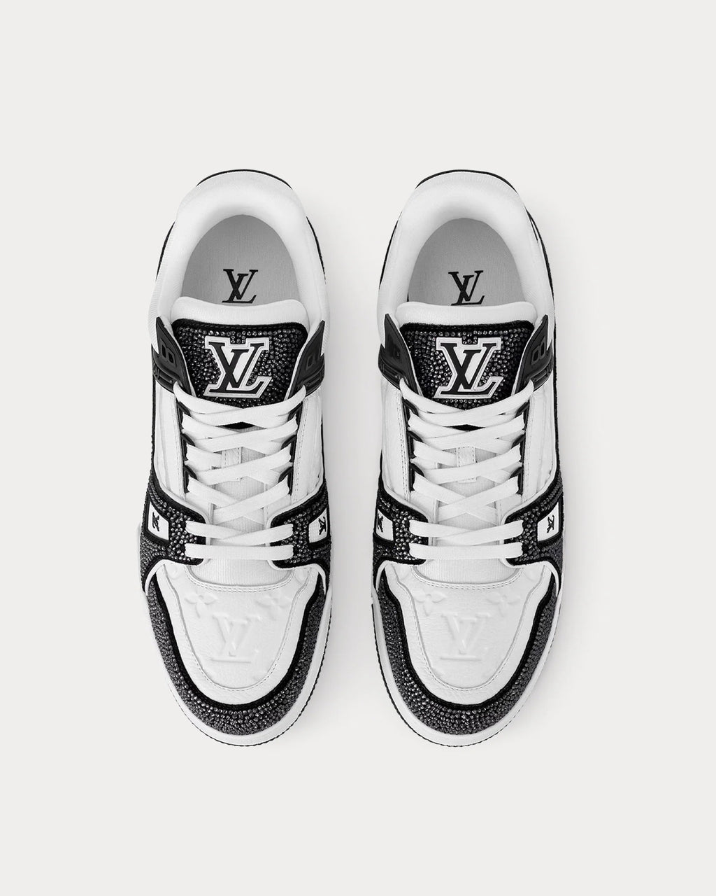 Louis Vuitton LV Trainer Swarovski Crystals & Monogram-Embossed Black