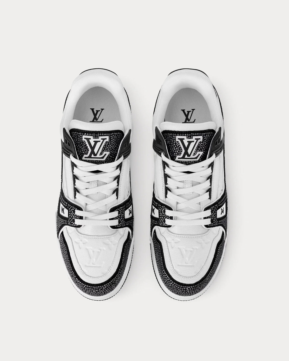 Louis Vuitton LV Trainer Swarovski Crystals & Monogram-Embossed Black