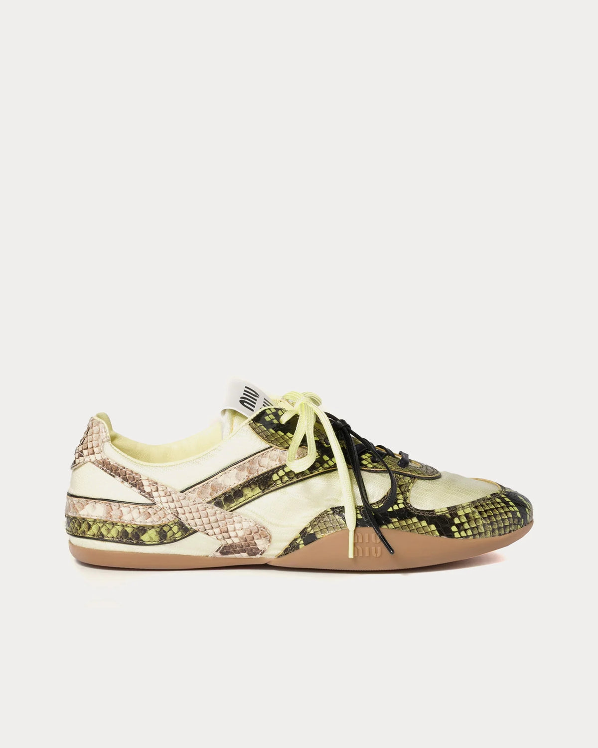 Miu Miu Gymnasium 'Pineapple Yellow / Fern Green' Python