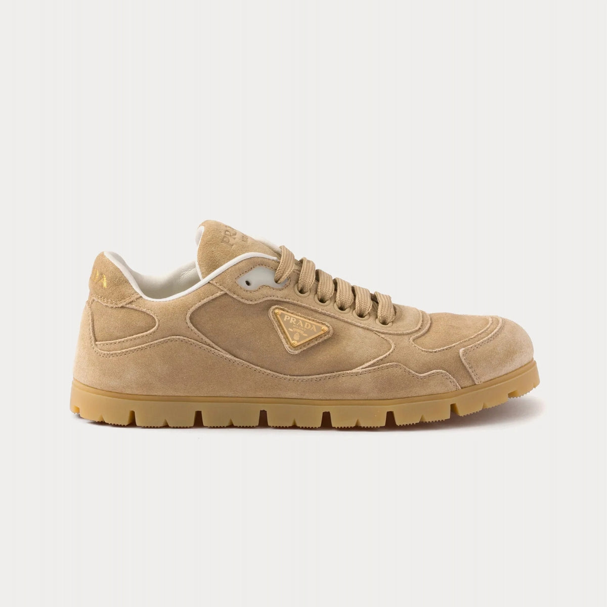 Prada Trail Faded Suede Sneaker 'Ecru'