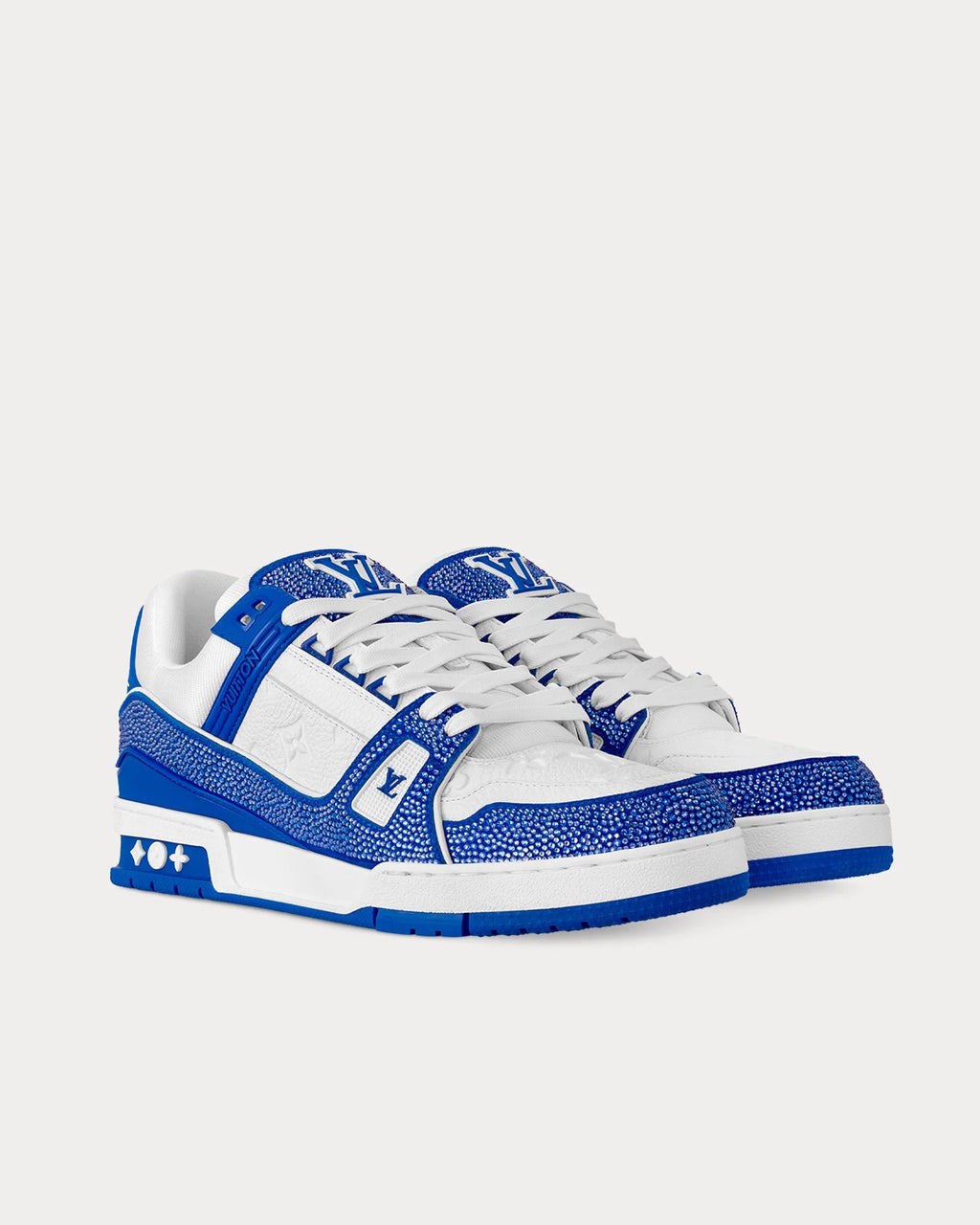 Louis Vuitton LV Trainer Swarovski Crystals & Monogram-Embossed Blue