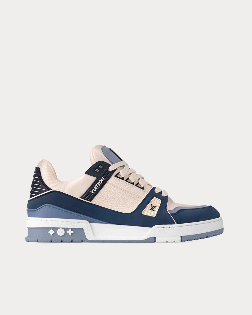 Louis Vuitton LV Trainer Sneaker in Denim Blue and Cream