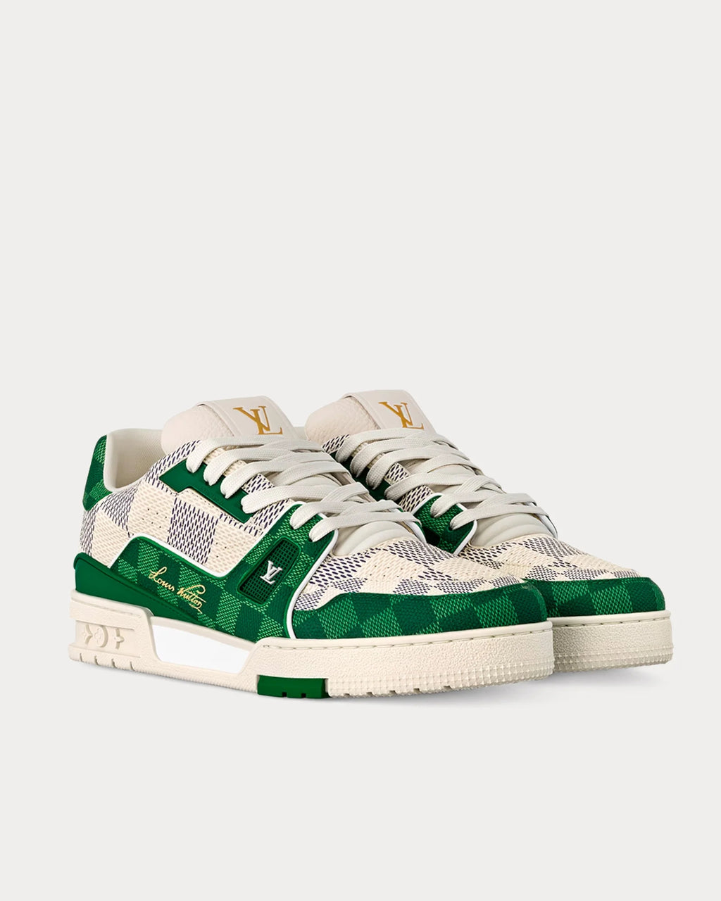 Louis Vuitton LV Trainer Damier Grained Calf Leather Green