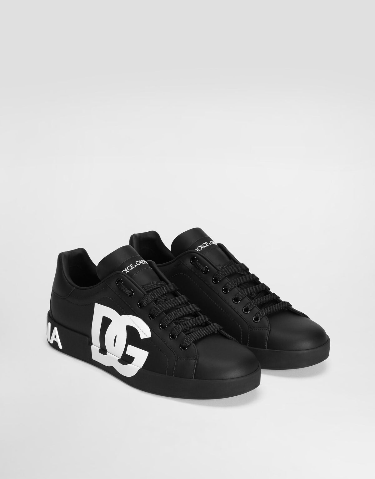 Dolce & Gabbana Portofino Light Calfskin DG Logo Black
