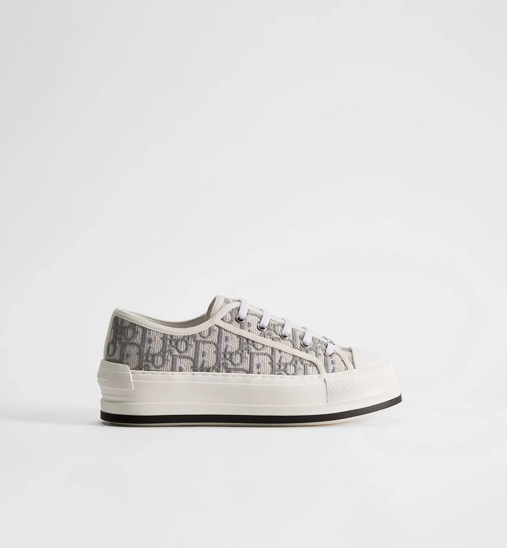 Dior Walk'n'Dior Platform Sneaker 'Stone Gray' Oblique Embroidered Canvas