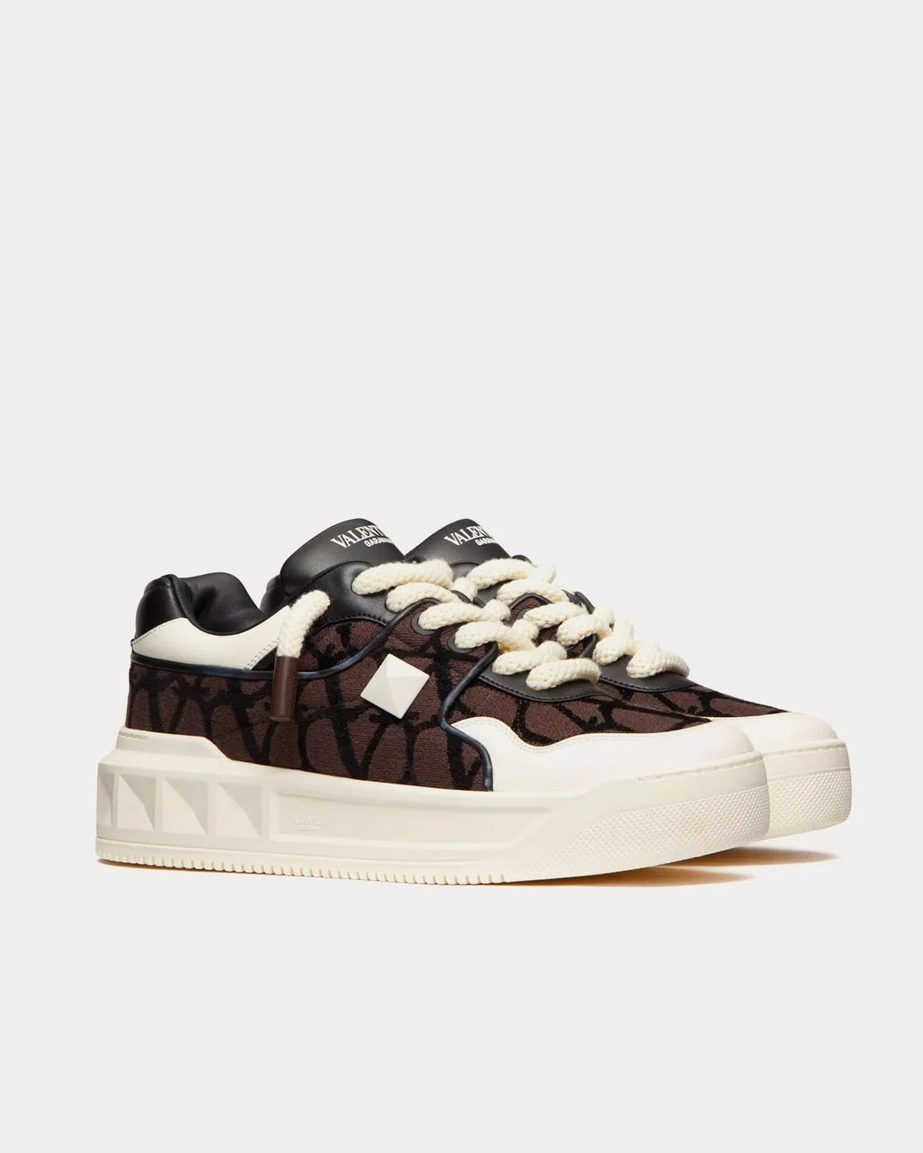 Valentino Garavani One Stud XL Sneaker 'Fondant' Toile Iconographe