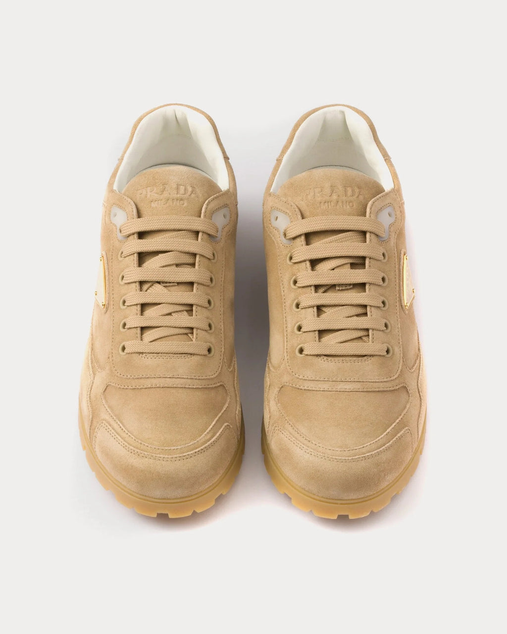 Prada Trail Faded Suede Sneaker 'Ecru'