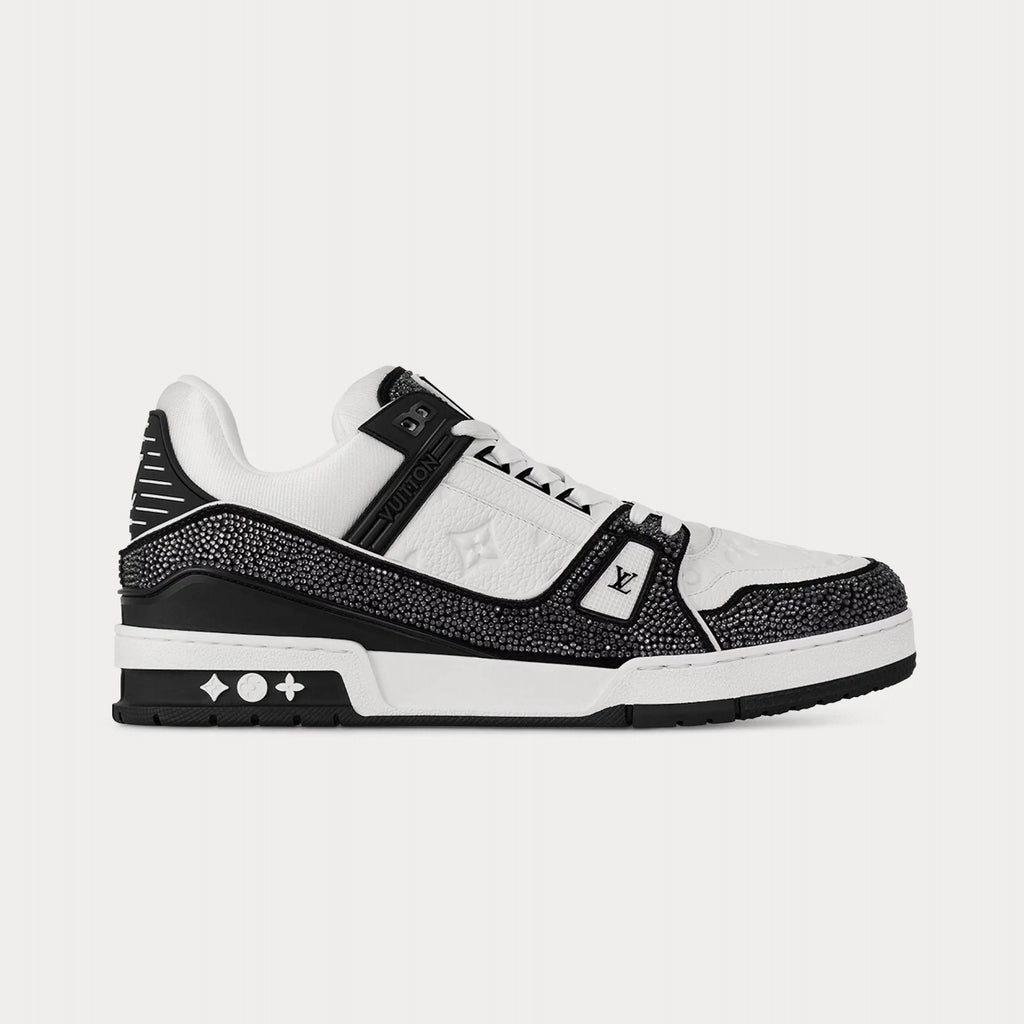 Louis Vuitton LV Trainer Swarovski Crystals & Monogram-Embossed Black