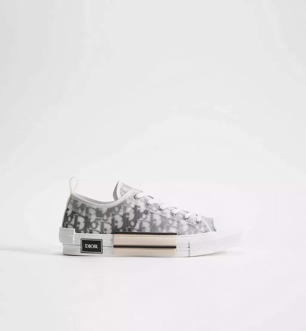 Dior B23 Low-Top 'Gray & White' Oblique Mesh