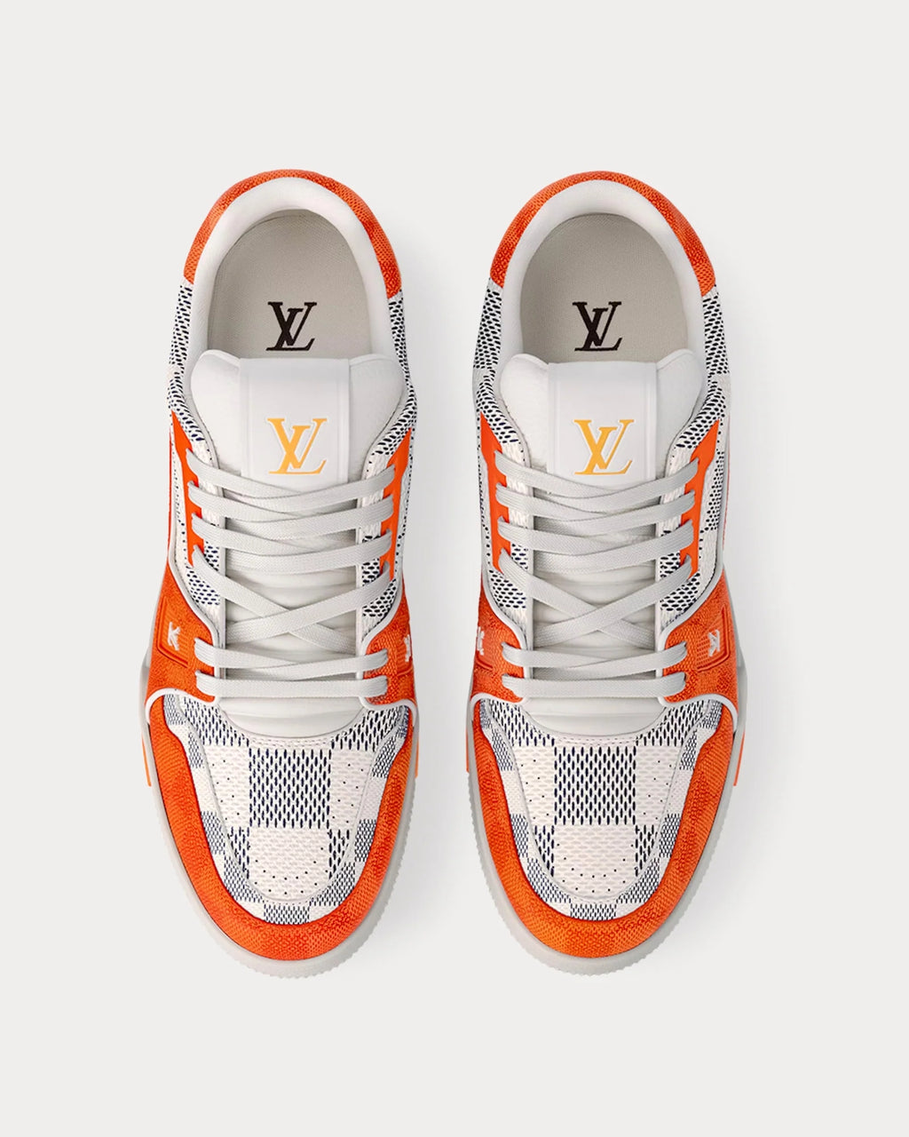 Louis Vuitton LV Trainer Damier Grained Calf Leather Orange