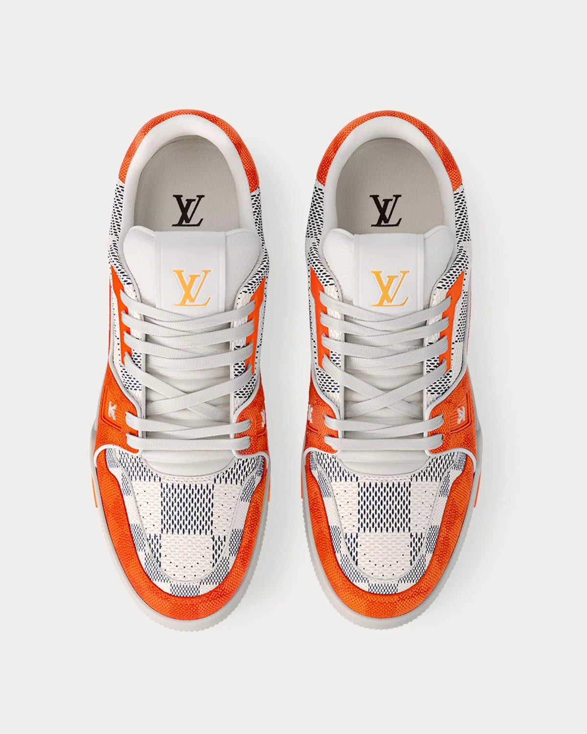 Louis Vuitton LV Trainer Damier Grained Calf Leather Orange