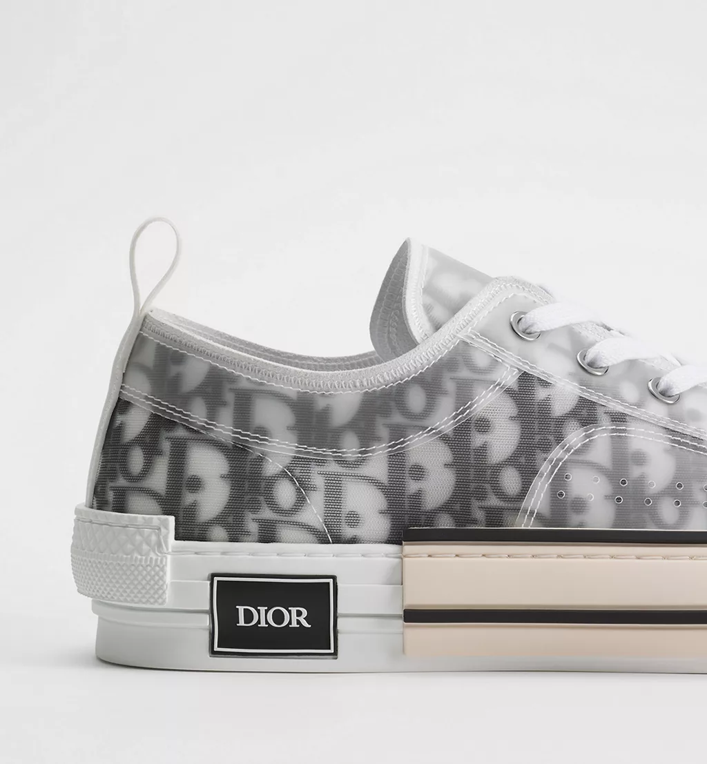 Dior B23 Low-Top 'Gray & White' Oblique Mesh