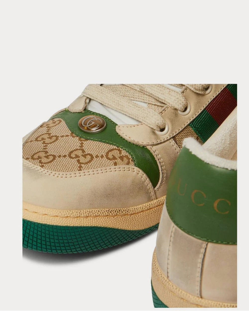 Gucci Screener Sneaker 'Cream/Green'