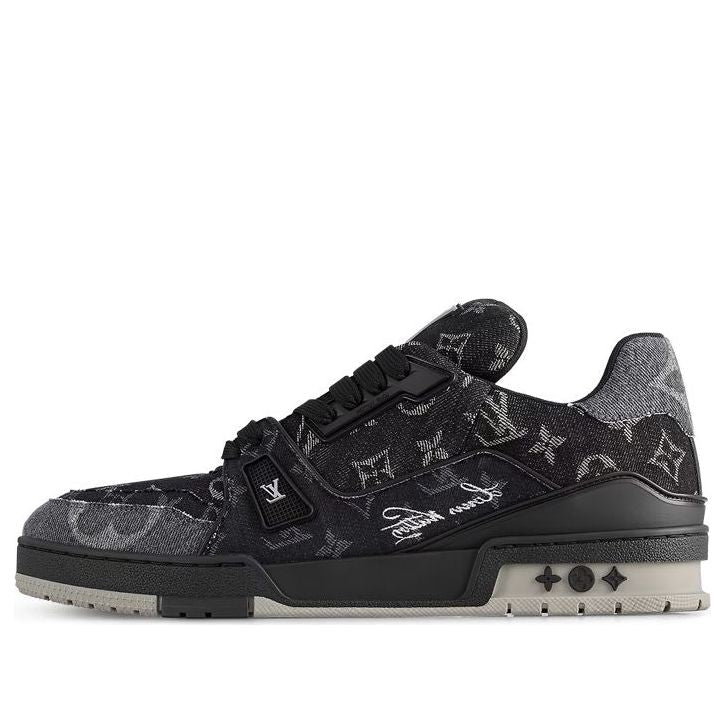 Louis Vuitton LV Trainer Black Monogram Denim