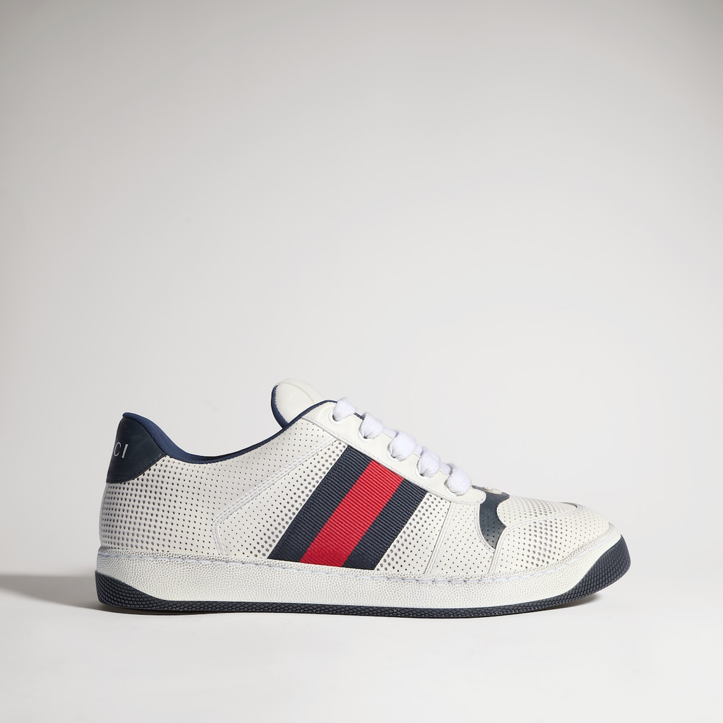 Gucci Screener Sneaker 'White & Navy'