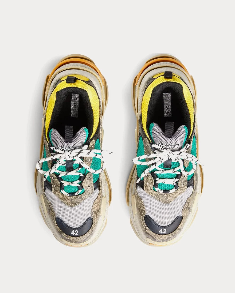 Gucci x Balenciaga Triple S 'Teal/Yellow' — The Hacker Project