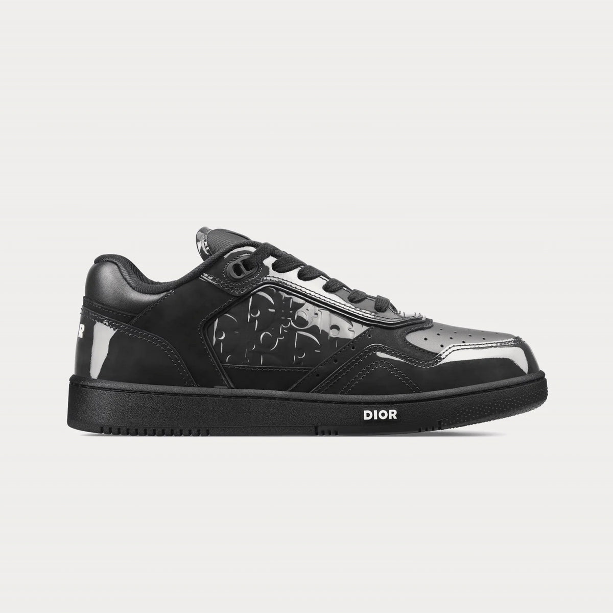 Dior B27 'Triple Black' Patent Calfskin Oblique
