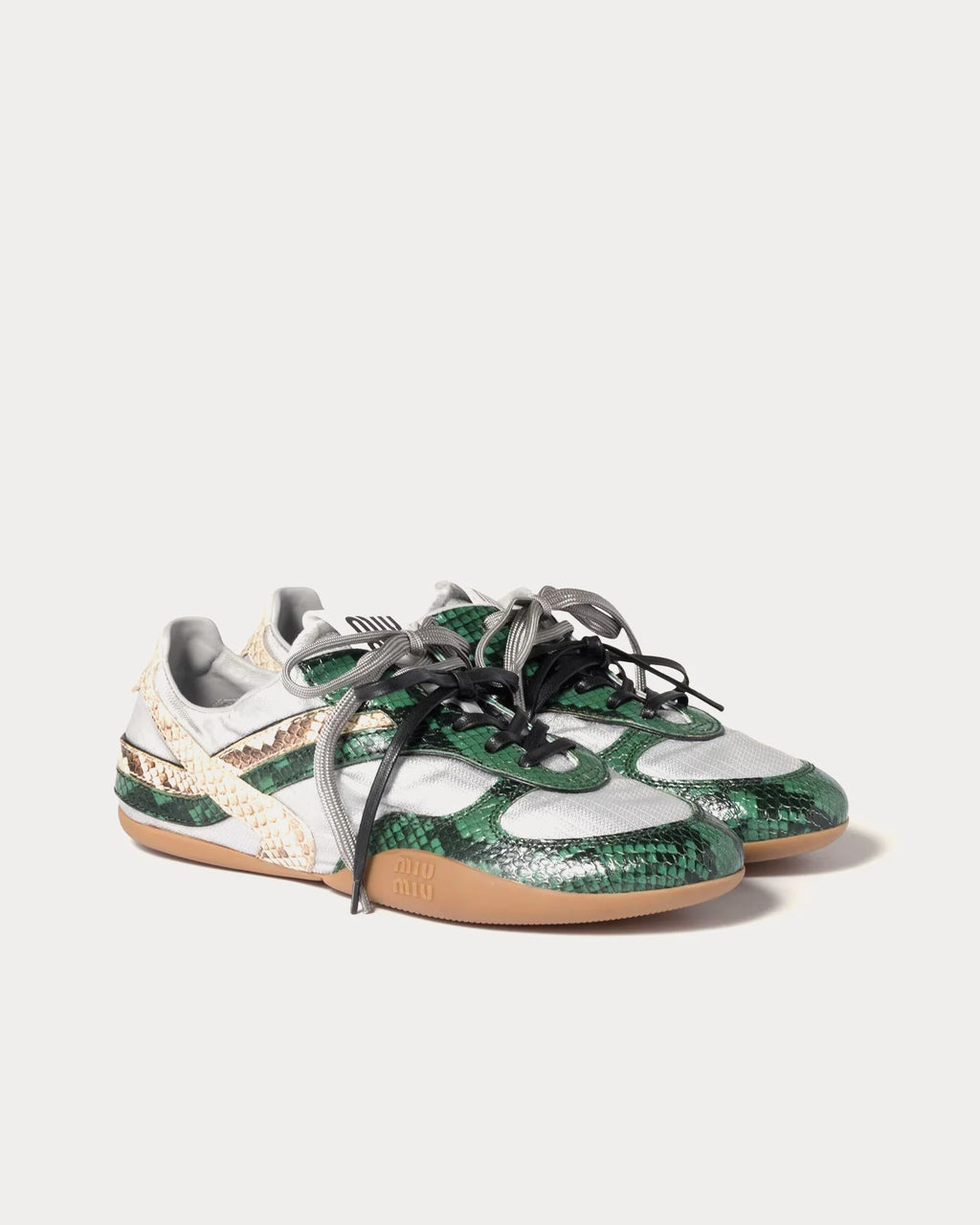 Miu Miu Gymnasium 'Cloudy Gray / Fir Green' Python