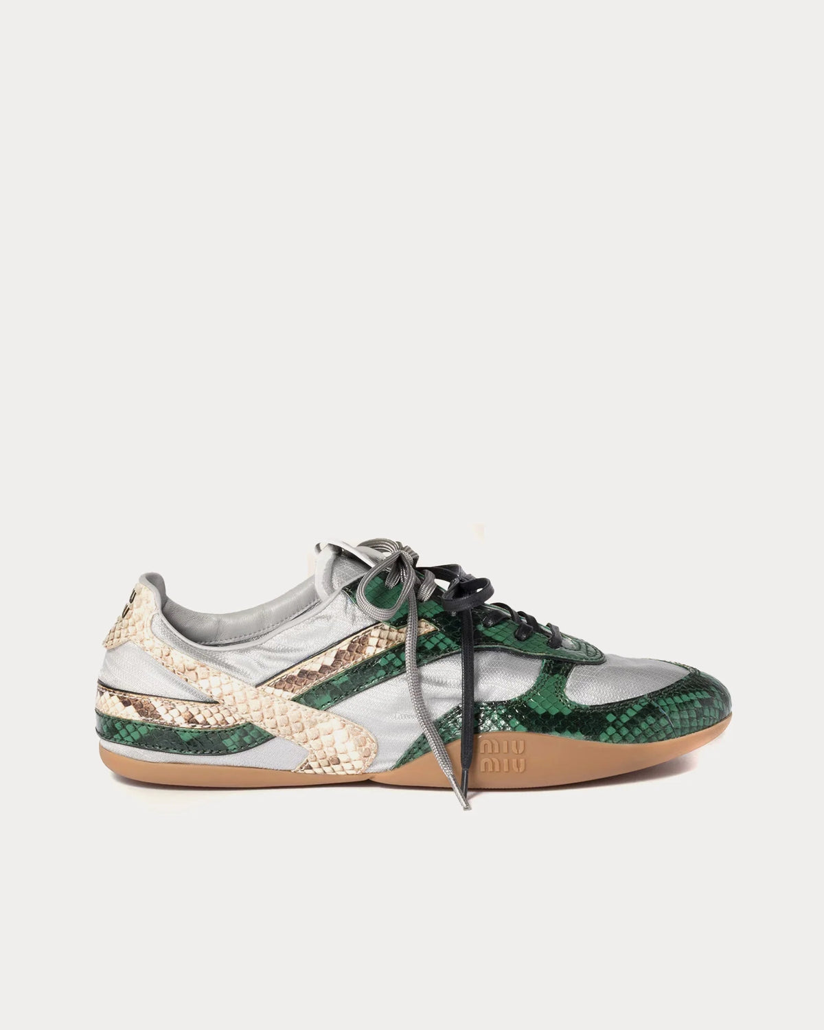 Miu Miu Gymnasium 'Cloudy Gray / Fir Green' Python