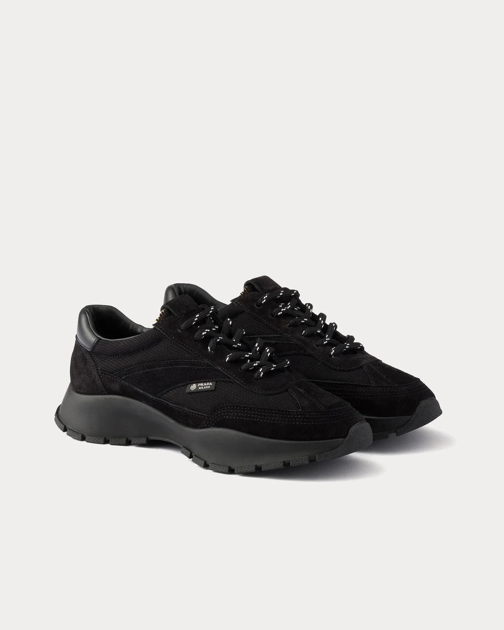 Prada Mesh & Suede Sneaker 'Black'