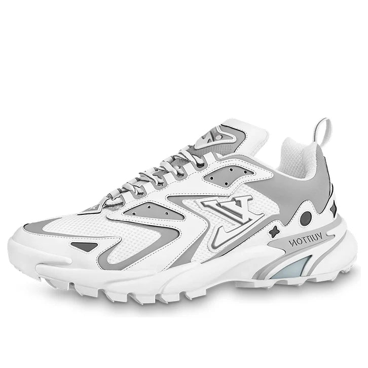 Louis Vuitton Runner Tatic Mesh Leather White Grey