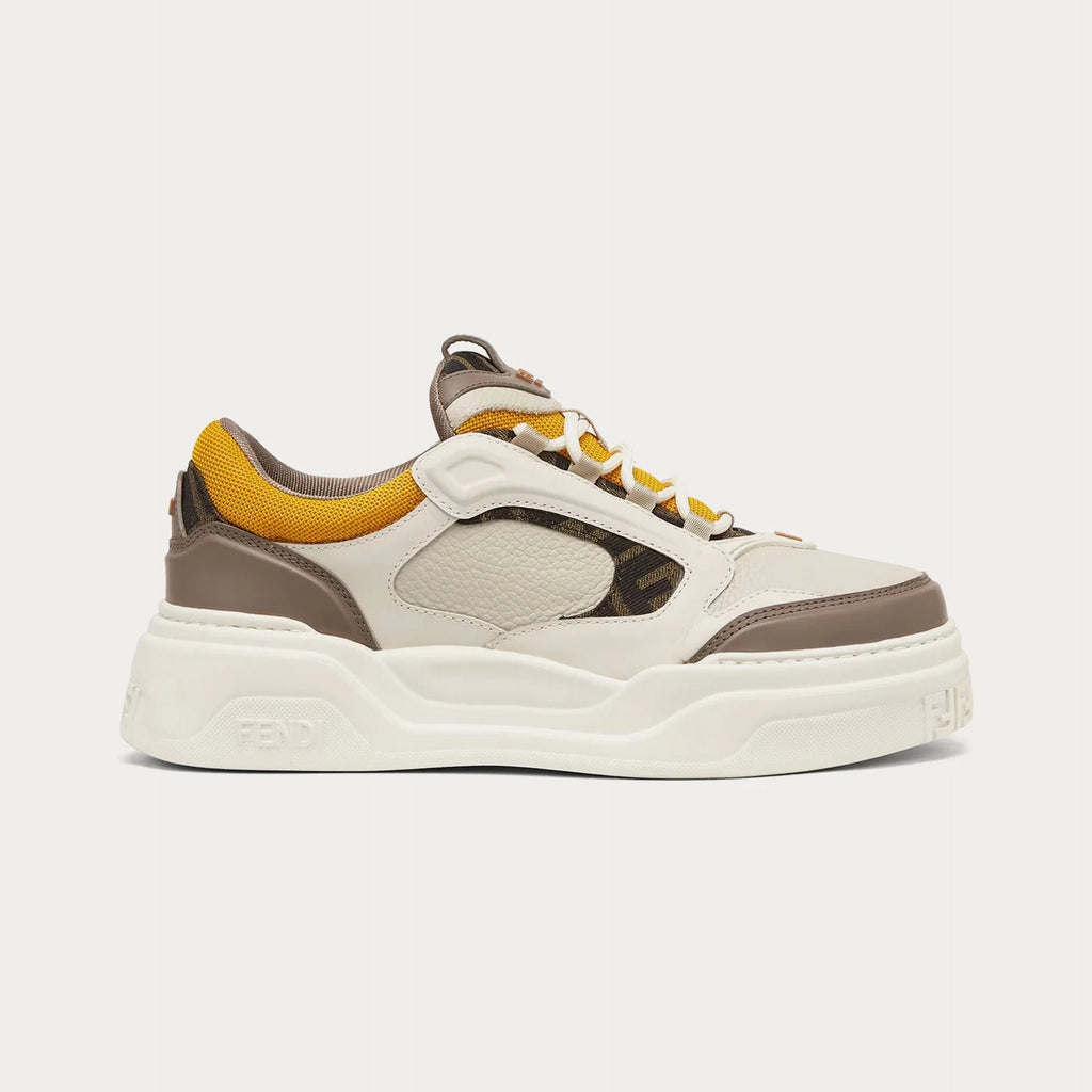 Fendi Force Trainers 'White/Tobacco/Mustard' Men's