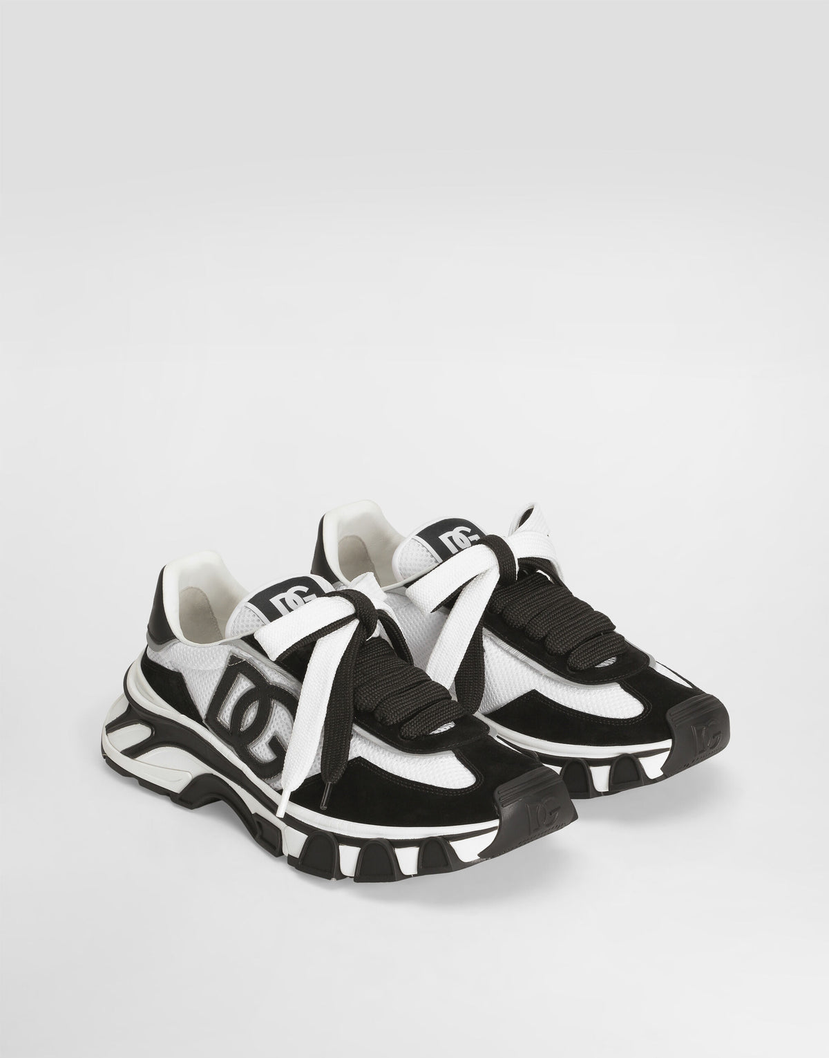 Dolce & Gabbana Air Master Suede Leather Black White