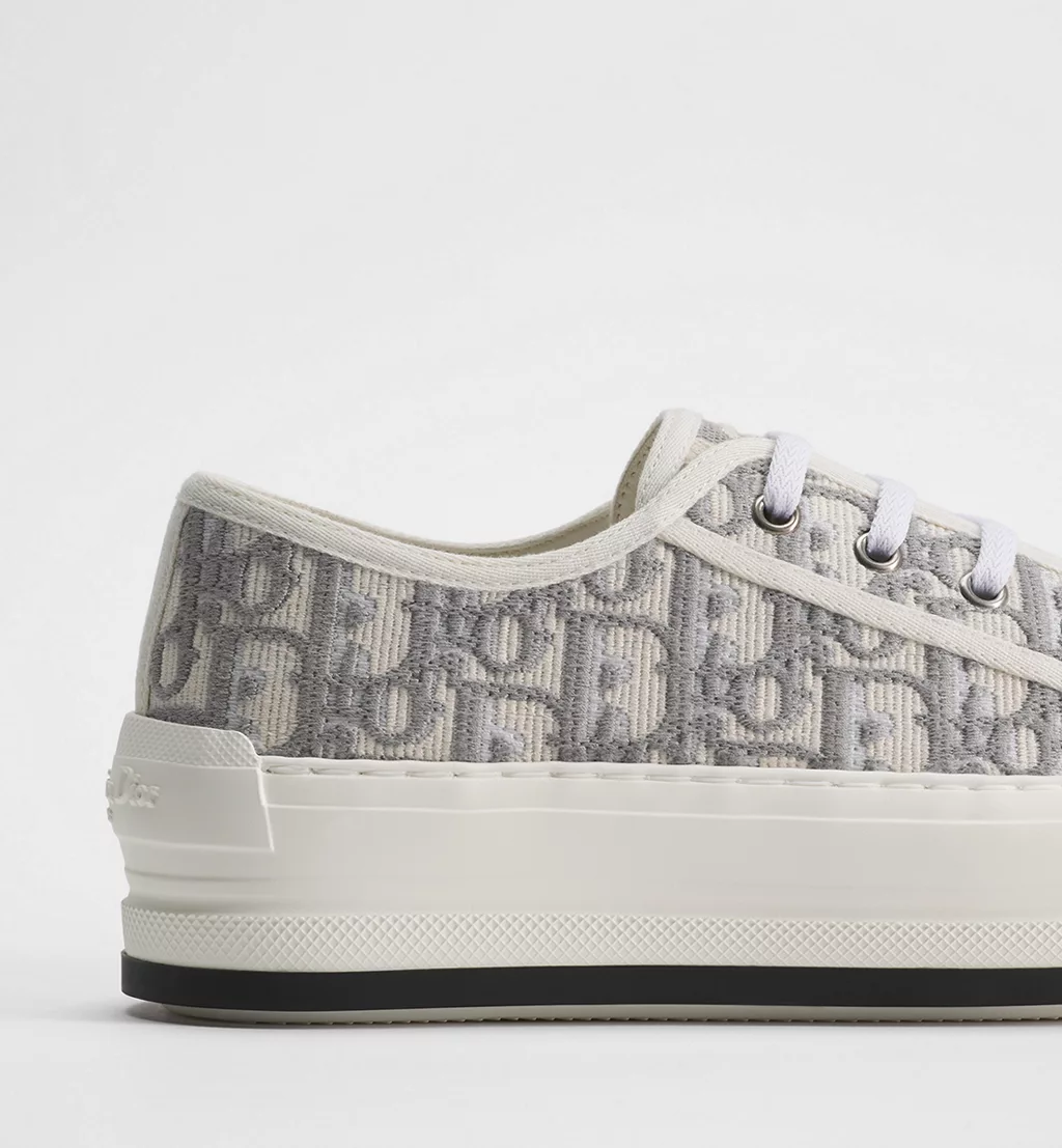 Dior Walk'n'Dior Platform Sneaker 'Stone Gray' Oblique Embroidered Canvas