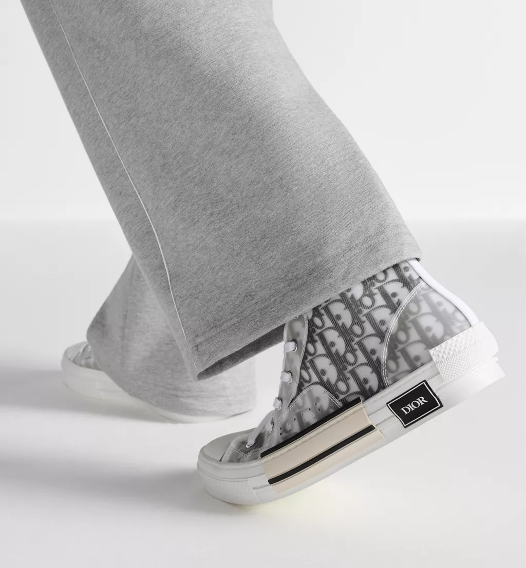 Dior B23 High-Top 'Gray & White' Oblique Mesh
