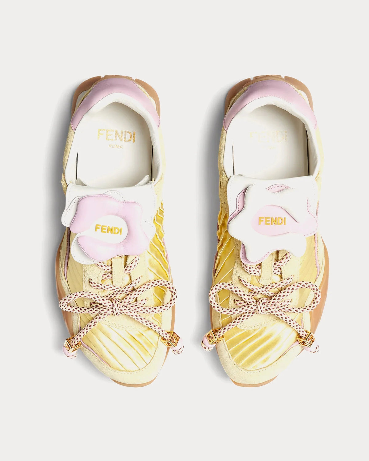 Fendi Wave Pulse Trainers 'Yellow/Pink' Women's