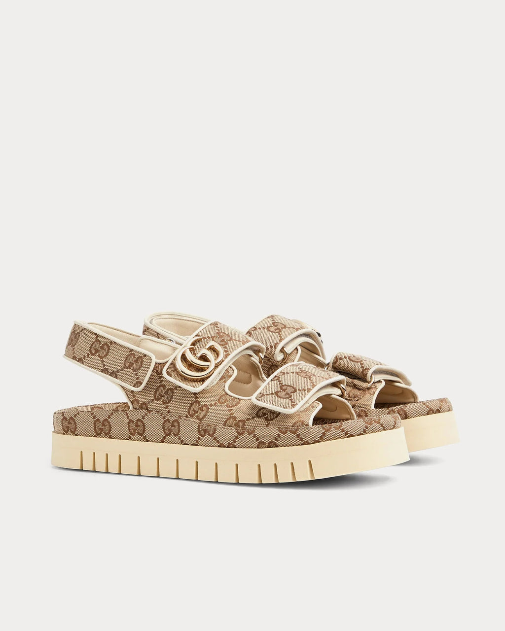 Gucci Double G Sandal 'Beige GG Canvas'
