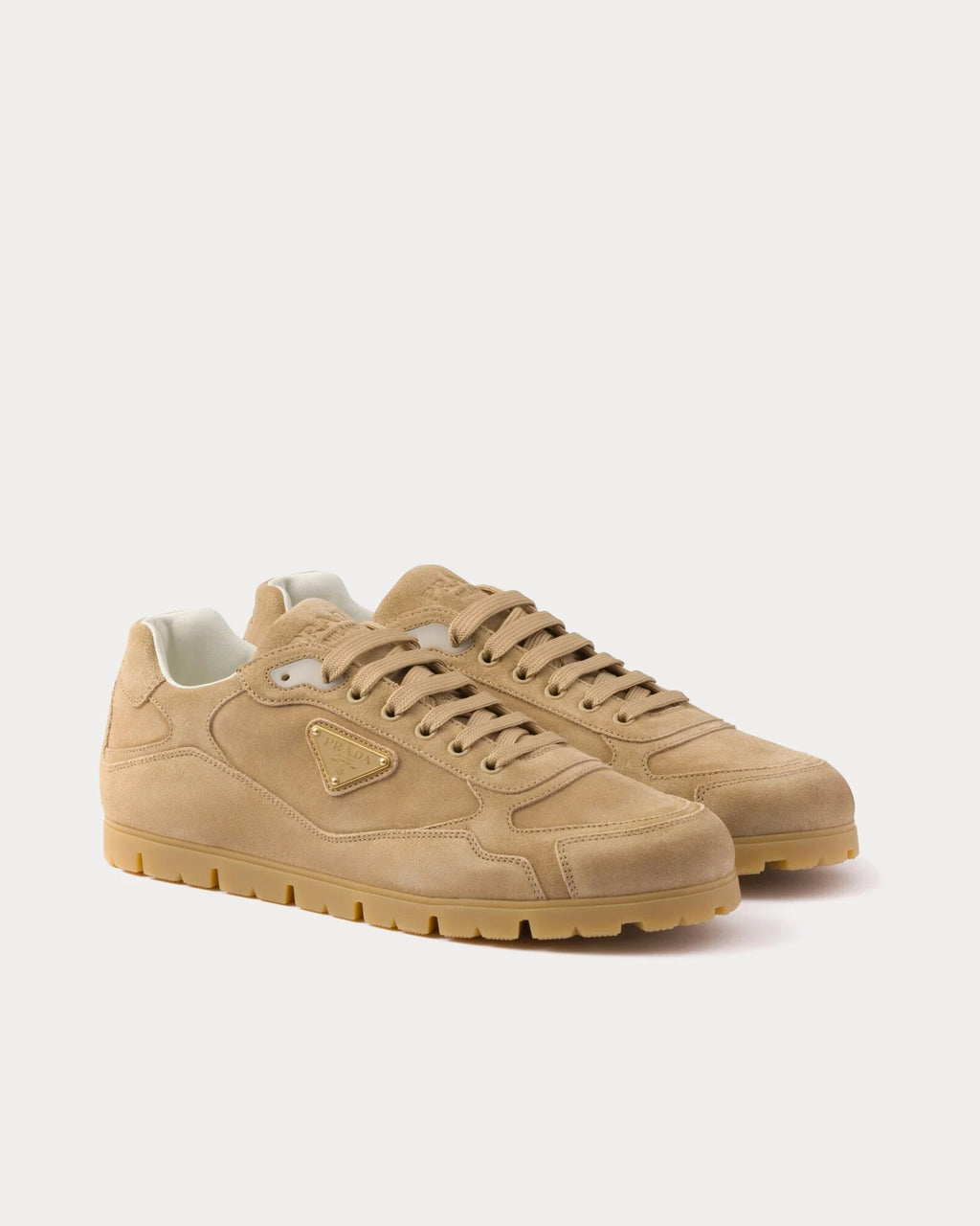 Prada Trail Faded Suede Sneaker 'Ecru'