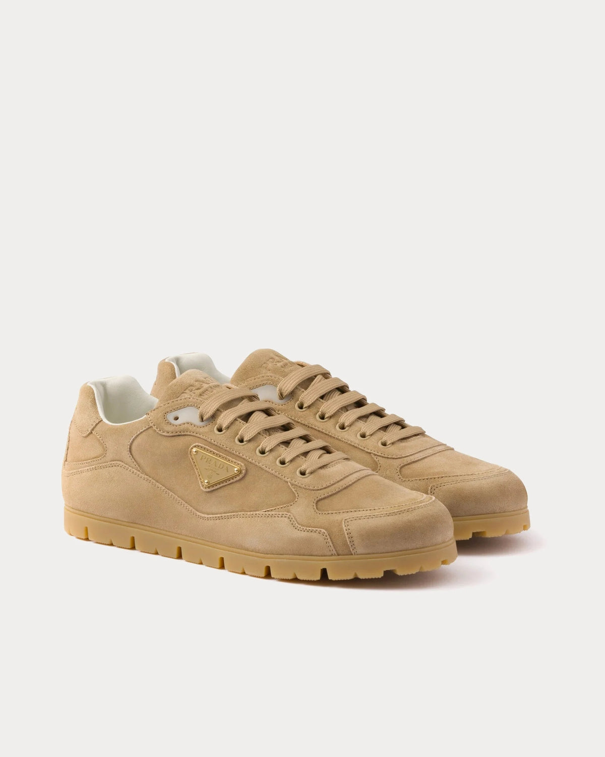 Prada Trail Faded Suede Sneaker 'Ecru'