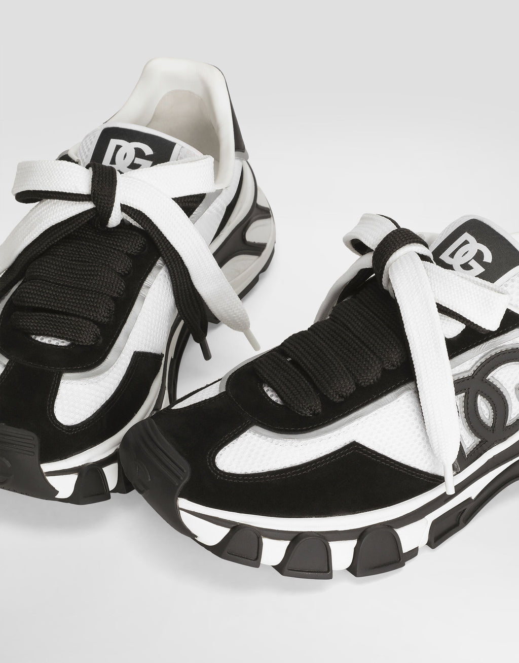 Dolce & Gabbana Air Master Suede Leather Black White