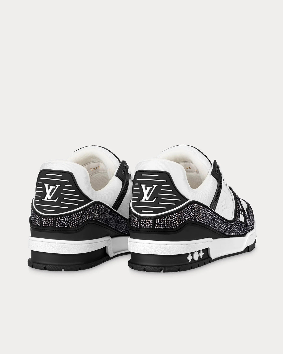 Louis Vuitton LV Trainer Swarovski Crystals & Monogram-Embossed Black