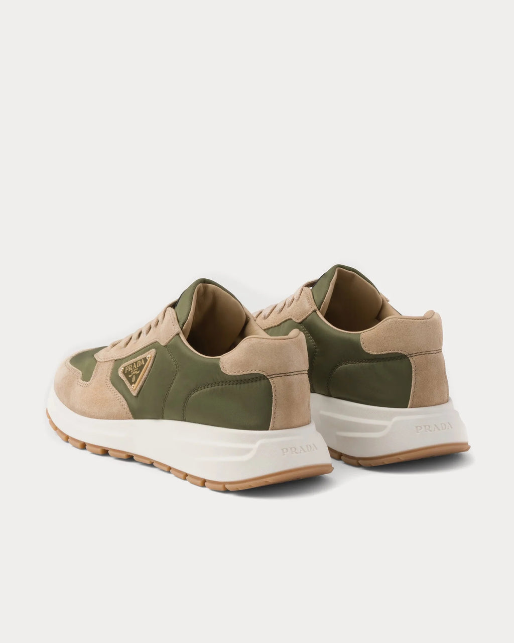 Prada Prax 01 Delavé Suede & Re-Nylon Sneaker 'Ecru/Military'