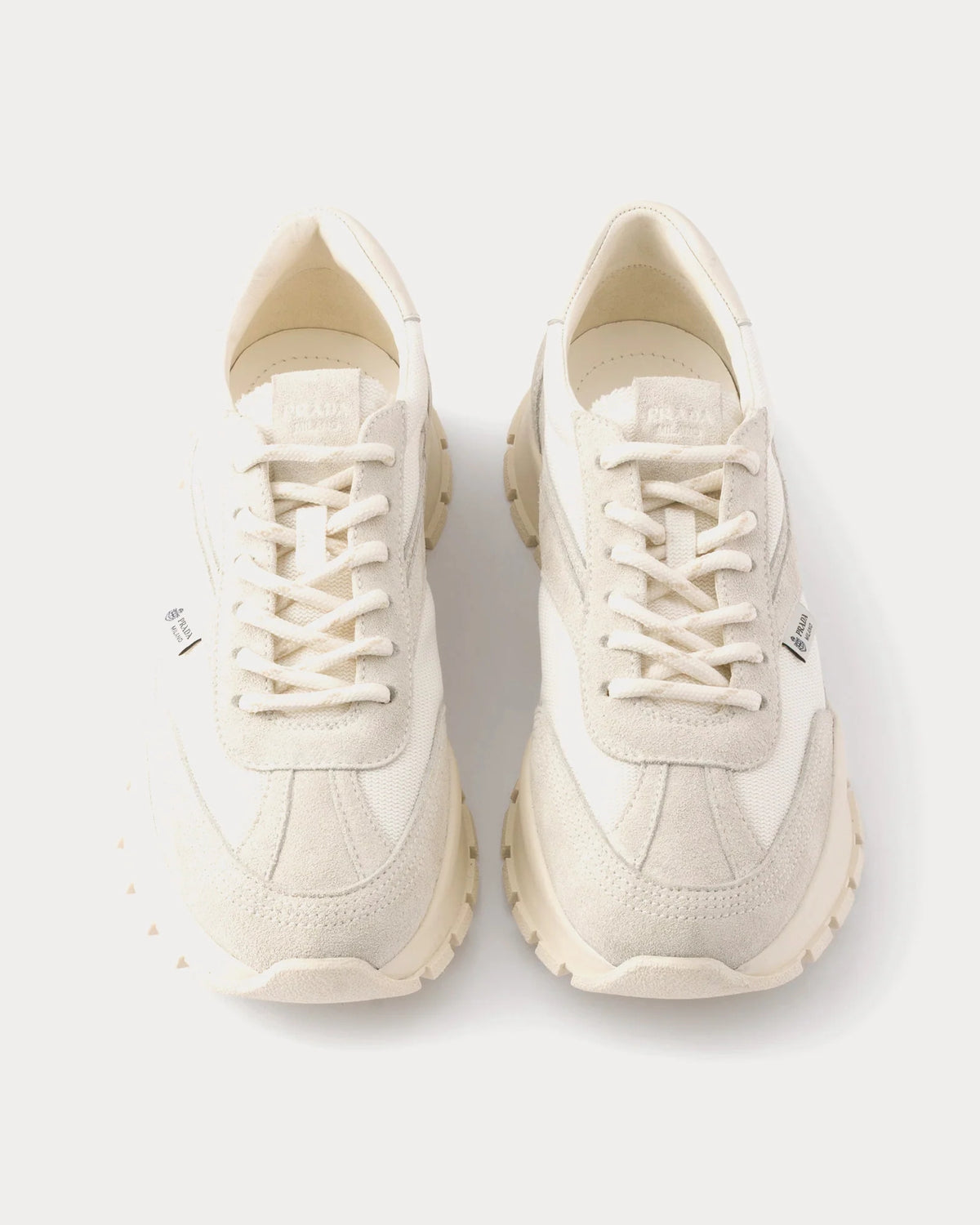 Prada Mesh & Suede Sneaker 'White'