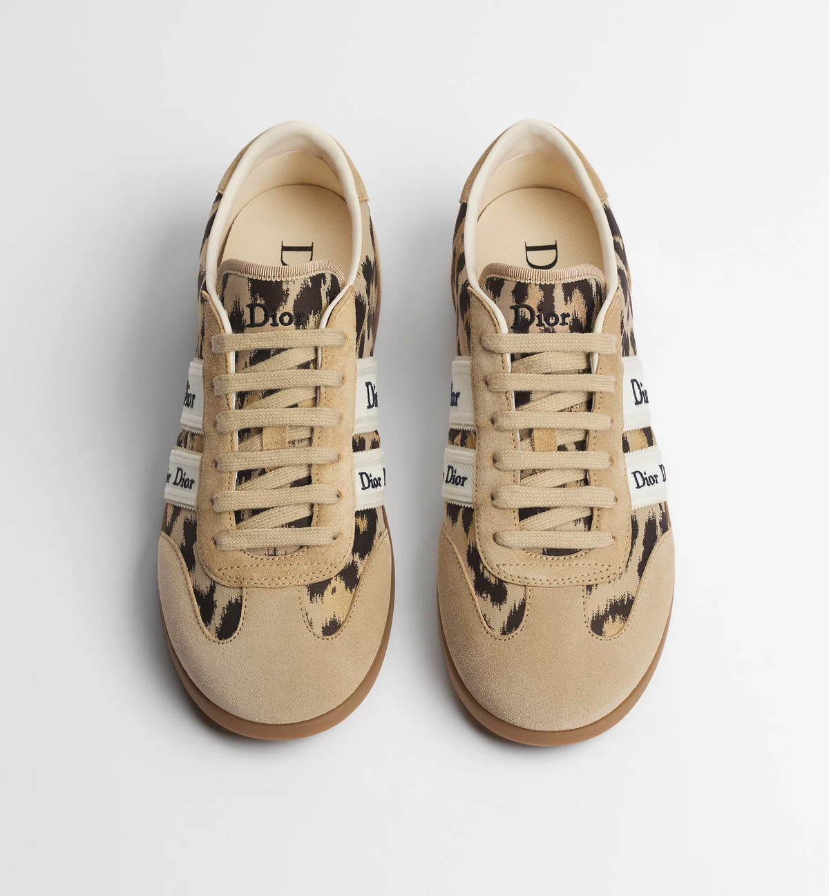 Dior Ribbon Sneaker 'Beige' Mizza Leopard Print & Suede