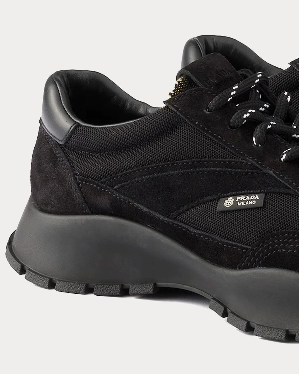 Prada Mesh & Suede Sneaker 'Black'