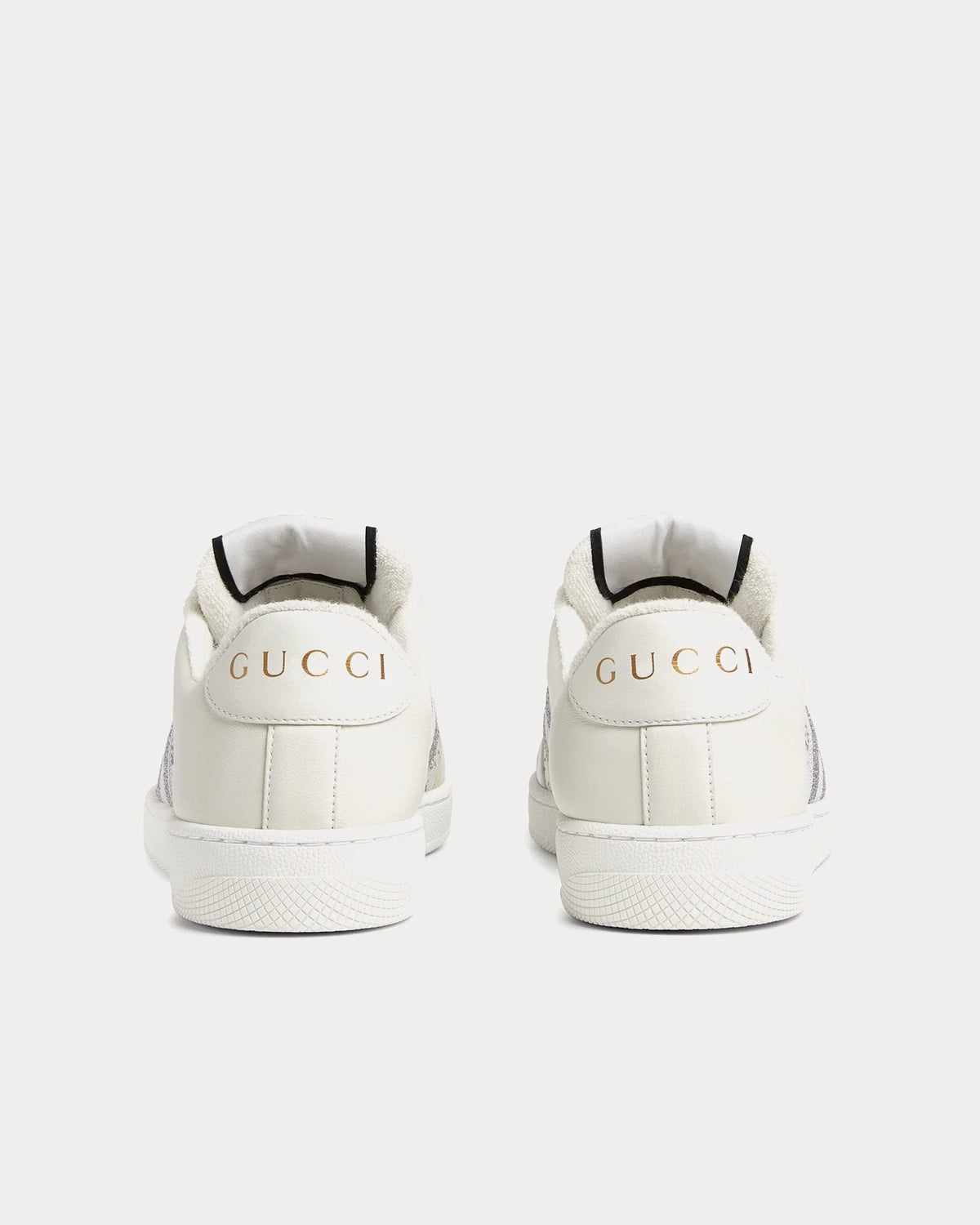 Gucci Screener Sneaker 'White/Silver' Crystal