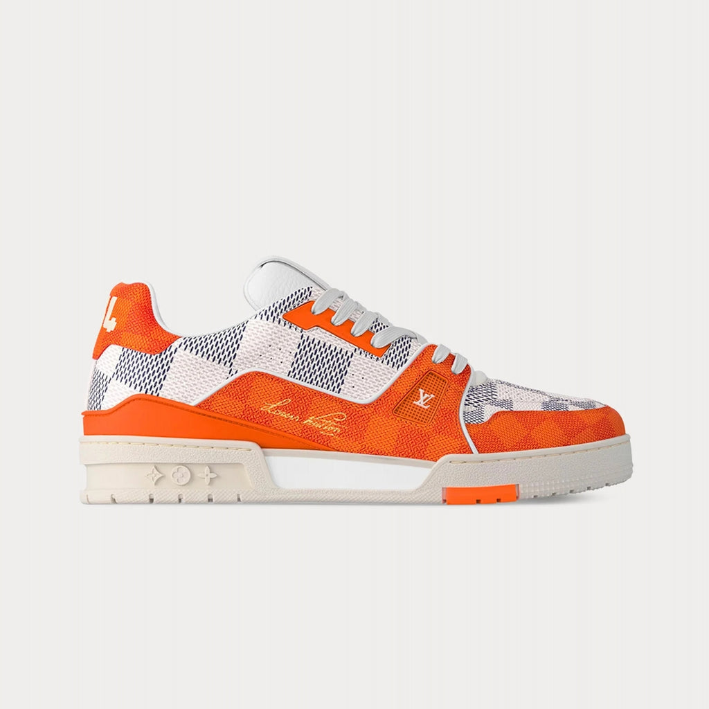 Louis Vuitton LV Trainer Damier Grained Calf Leather Orange