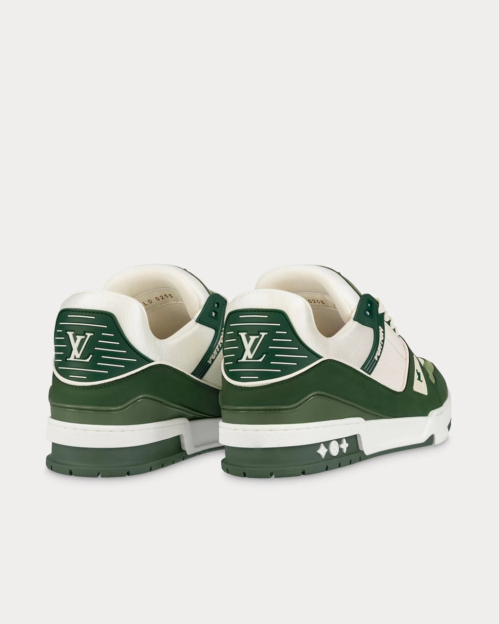 Louis Vuitton LV Trainer Sneaker in Forest Green and Cream