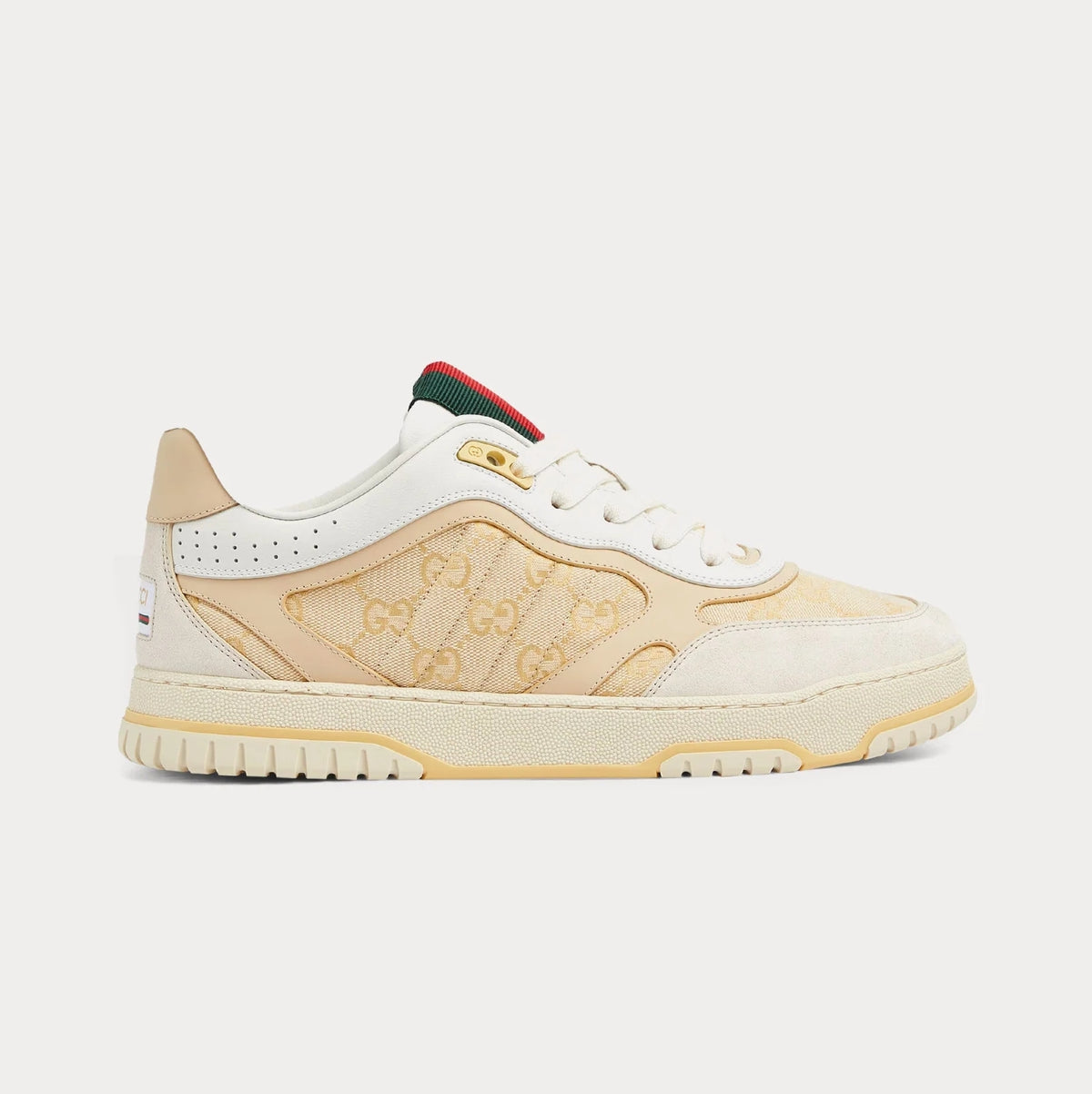 Gucci Re-Web Sneaker 'Cream/Beige' Gold Eyelet