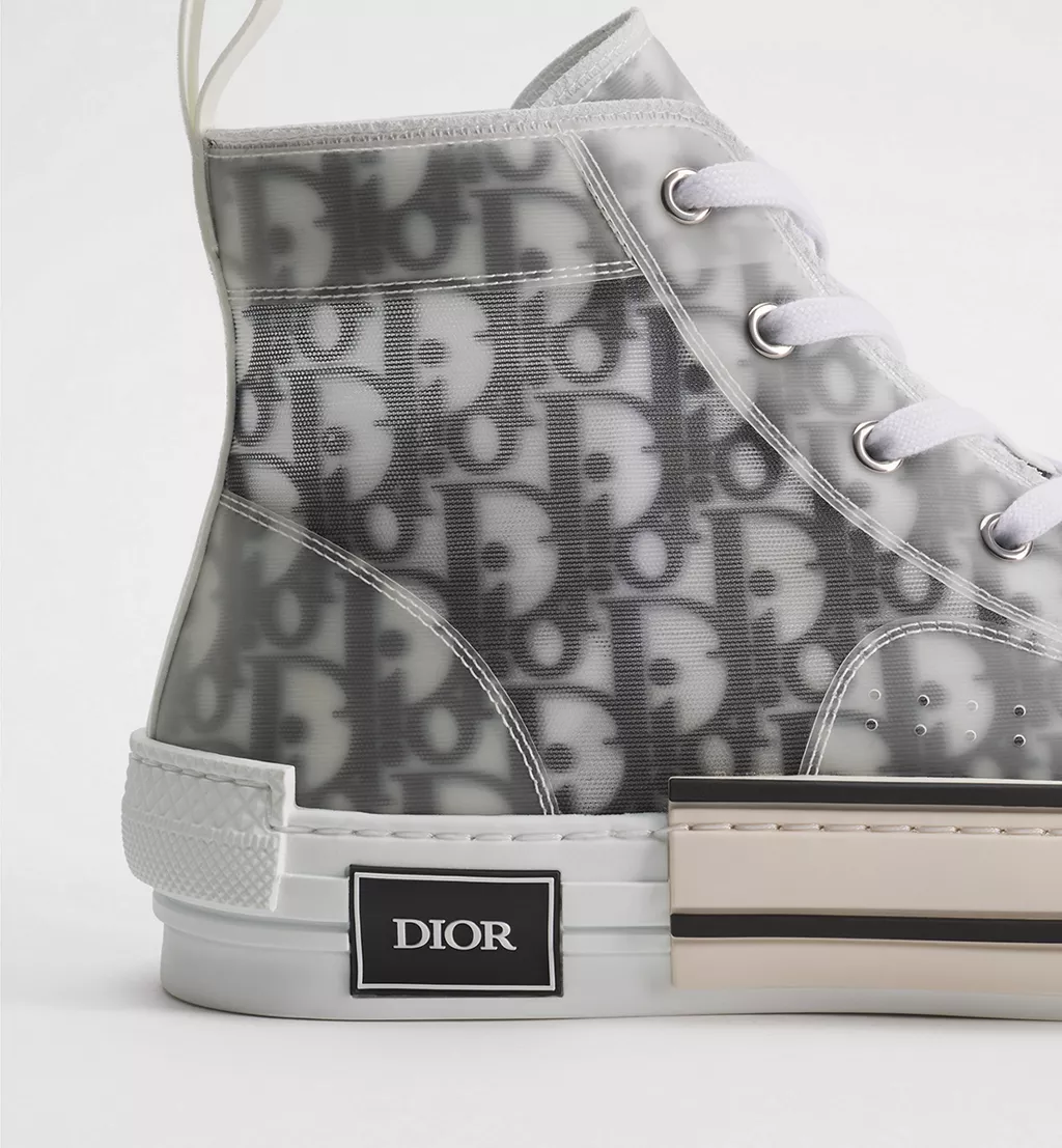 Dior B23 High-Top 'Gray & White' Oblique Mesh
