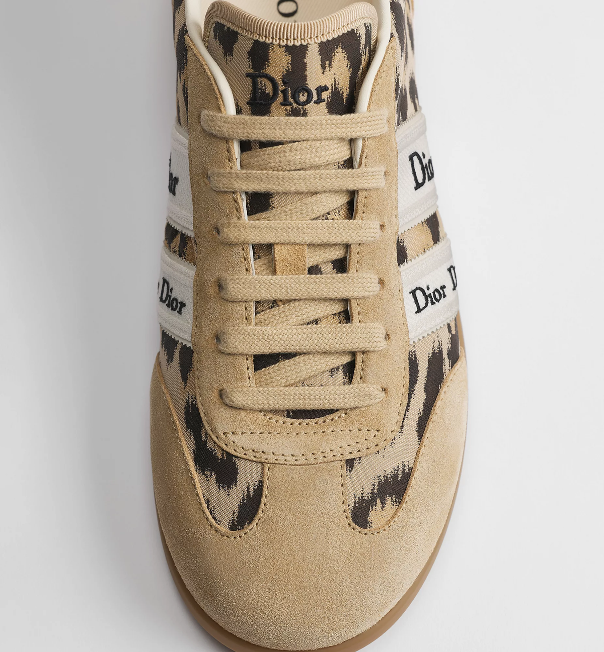 Dior Ribbon Sneaker 'Beige' Mizza Leopard Print & Suede