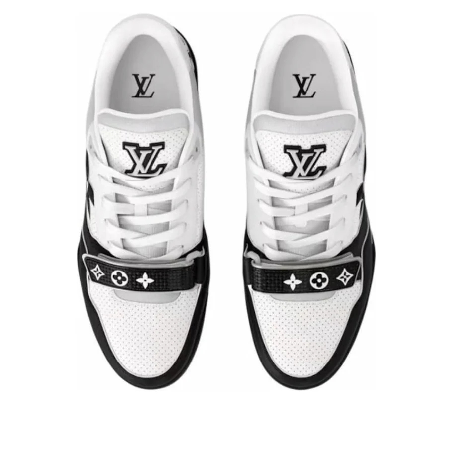 Louis Vuitton LV Trainer White/Black Monogram Strap